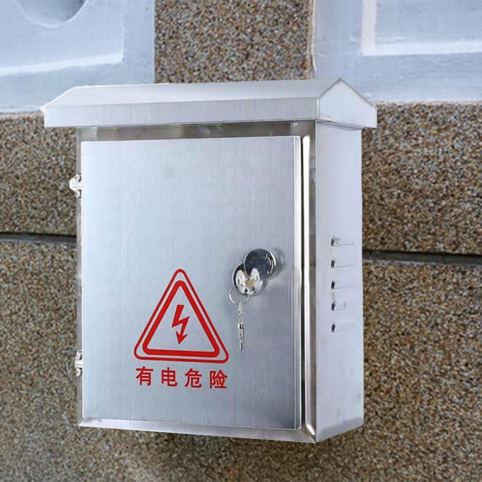 lacooooppia Outdoor Electrical Box Practical Versatile Dustproof Waterproof Junction Box Round Lock