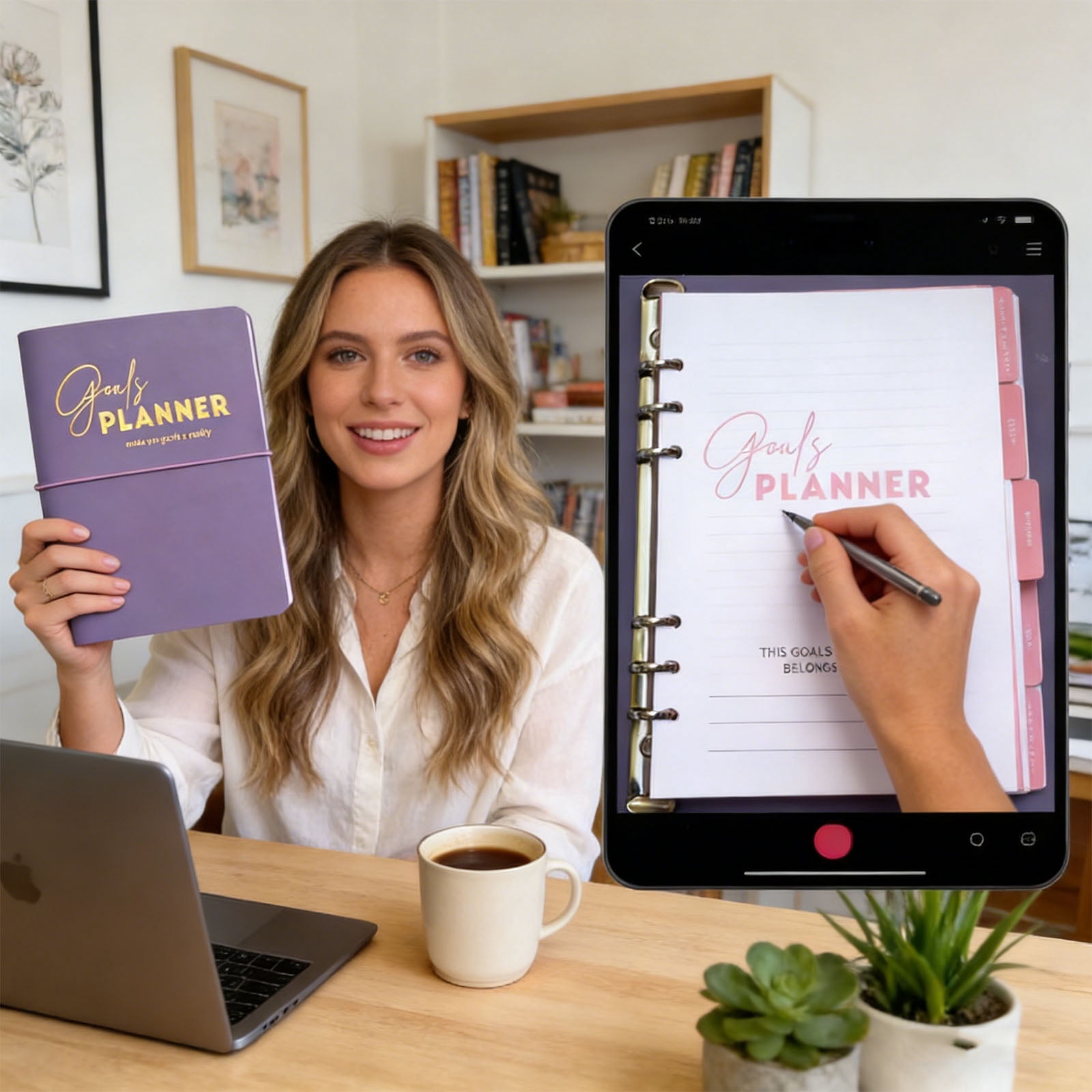 Stylish 2026 Desk Calendar Planner With Laminated Tabs And Spacious Layout For Efficient Scheduling