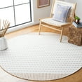 thumbnail image 2 of SAFAVIEH Montauk Nuala Abstract Dots Cotton Area Rug, Beige/Ivory, 6' x 6' Round, 2 of 5