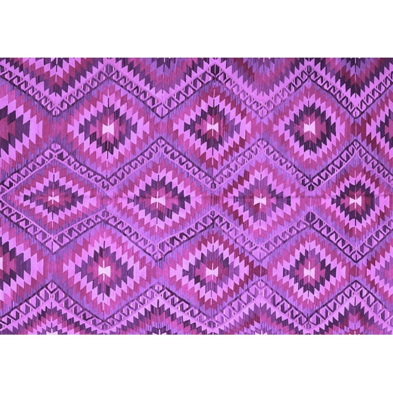 Ahgly Company Indoor Rectangle Southwestern Purple Country Area Rugs, 2' x 3'