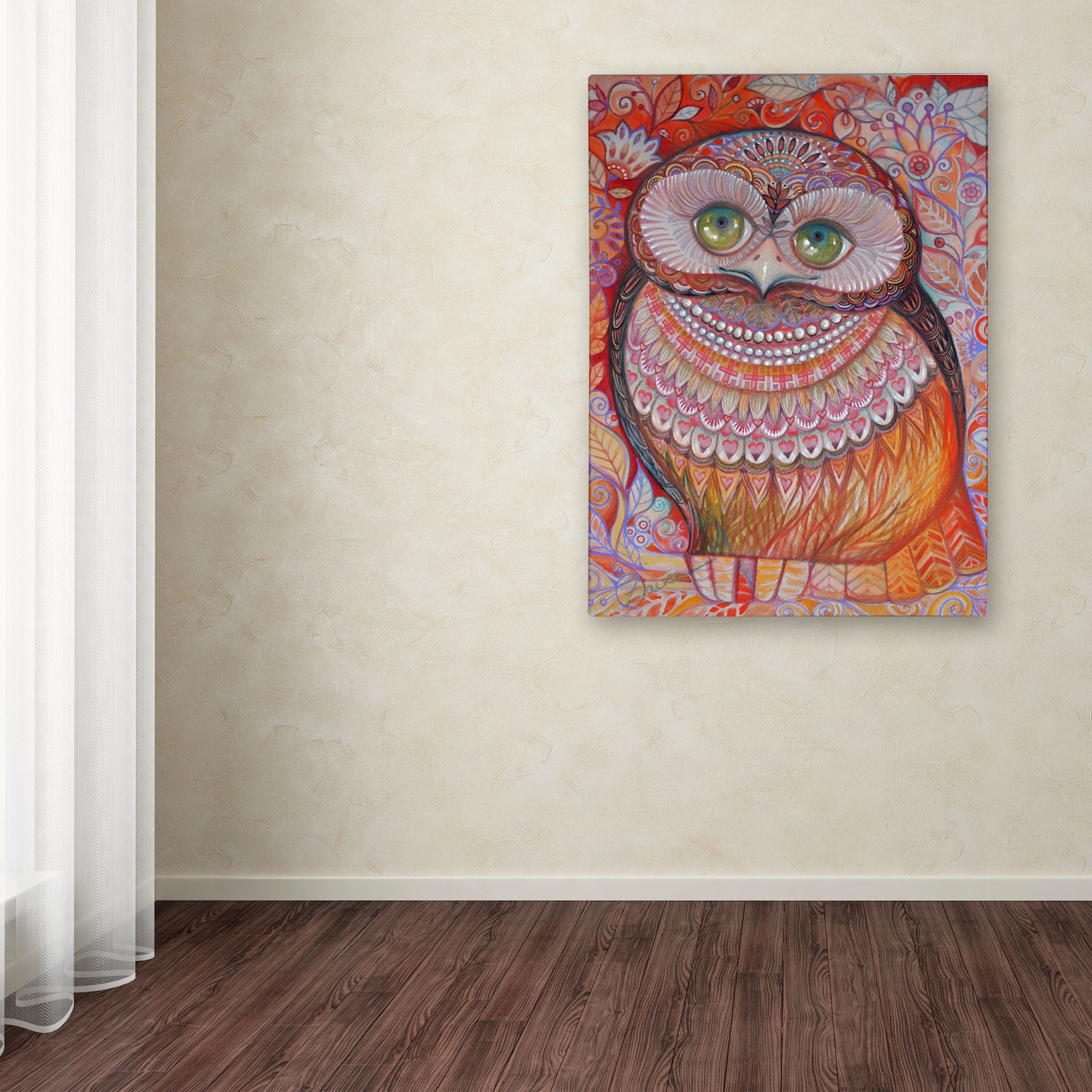 Trademark Fine Art 'Gold Honew Owl' Canvas Art by Oxana Ziaka