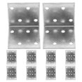 thumbnail image 1 of AURARMLET 10Pack Right Angle Framing Bracket In Silver For Furniture Fixtures, 1 of 8