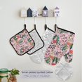 thumbnail image 5 of Dreamtimes Mushroom Leaves Oven Mitts and Pot Holders with Chef Apron,Set of 5 Heat Resistant Kitchen Gloves and Silicone Non-Slip Potholders Adjustable Neck Buckle Chef Apron, 5 of 6