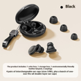 thumbnail image 2 of Tapones de silicón para dormir - Incluye 8 puntas intercambiables y estuche de viaje negro con cordón ecológico. Reduce el ruido hasta 32db, diseño ergonómico para máxima comodidad. ¡Protege tu, 2 of 4