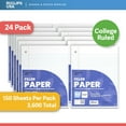 thumbnail image 2 of E-Clips USA College Ruled Notebook Paper, 1800 Loose Leaf Paper Sheets, 24-pack, 2 of 7