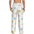 thumbnail image 3 of Easygdp Little Elephant Men's Pajama Pant, Sleep Elastic Waistband Lounge Pants - Large, 3 of 9