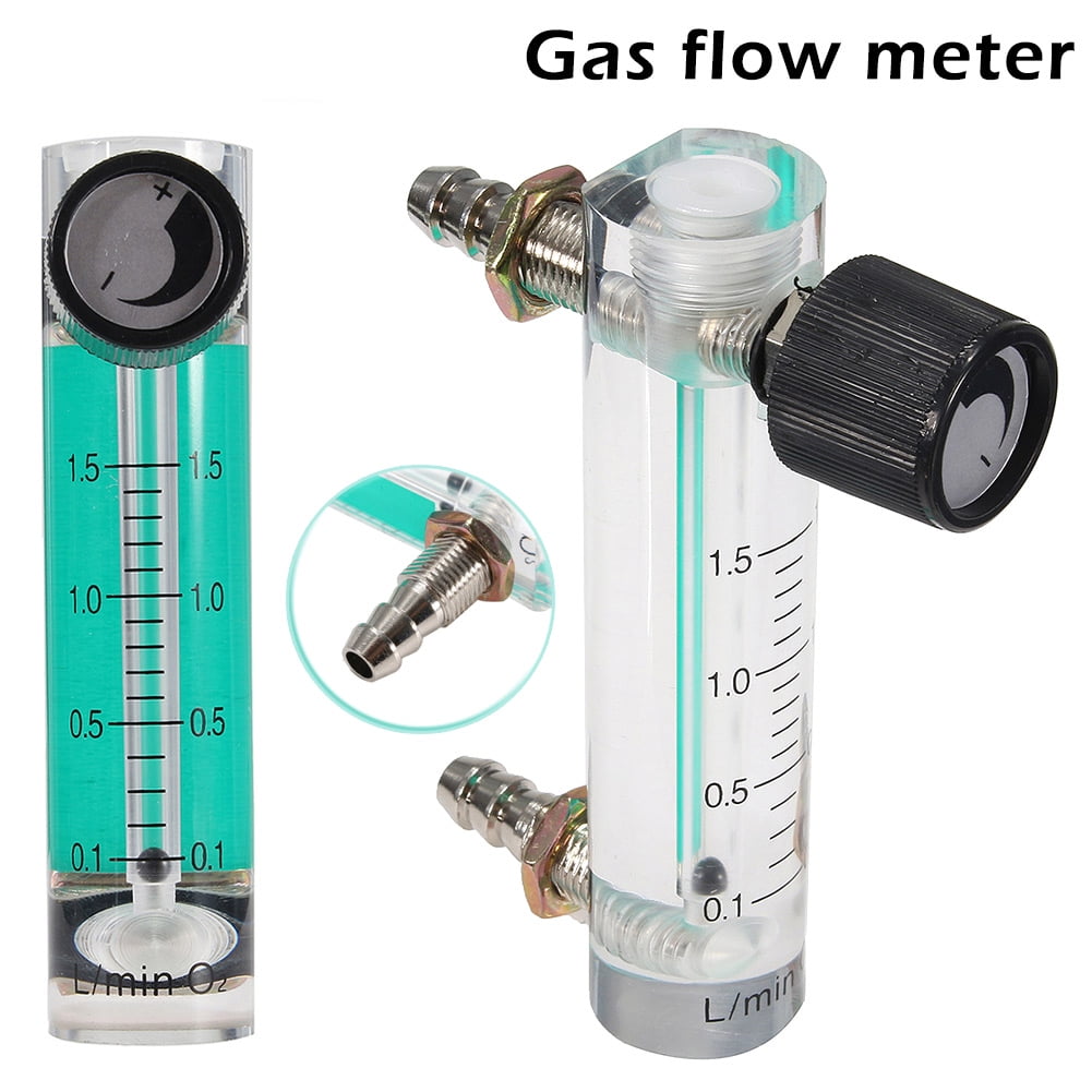 Mini LZQ-2 0-3LPM Oxygen Flow Meter Gas Flowmeter Control Valve Pressure Plastic 