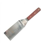 Sunrise Stainless Steel Turner Spatula (Flexible Blade) & Meat Fork with Wood Handle for Griddle, Hibachi, Teriyaki & BBQ Grill Cooking