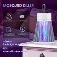 thumbnail image 2 of Bug Zapper Lámpara Mata Mosquitos y Moscas Recargable para Interiores con Lazo para Colgar Lámpara Mata Insectos Portátil USB Trampa LED para el Hogar Dormitorio Camping Al Aire Libre Gris Sincero Electrónica, 2 of 5