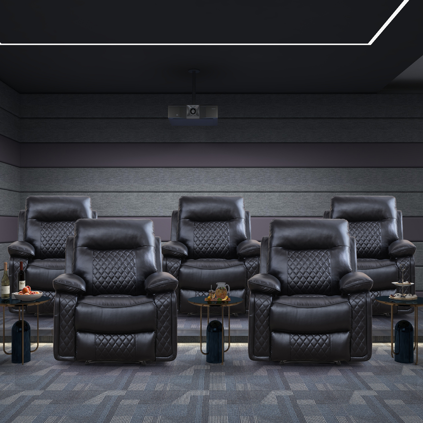 Bonzy Home Power Recliner Chair — Electric Recliner with Remote Control & Side Pockets, Compact Home Theater Seating for Small Spaces