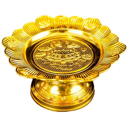 

HOMEMAXS Offering Plate Temple Food Offering Tray Plastic Buddhist Tray Temple Fruit Plate