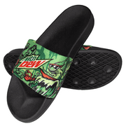 Mens Slide Sandals Mountain Dew Shoes Green Black (Size:11-12)