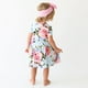 thumbnail image 3 of Vestido elegante con volantes de cacahuete para niños pequeños, viscosa, bambú, 2 años, 3 of 7
