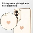 thumbnail image 4 of Compatible with Samsung Galaxy A13 5G Case Luxury Love Heart Plating Gold Bumper Upgraded Full Camera Protection Soft TPU Shockproof Anti-Scratch Phone Cover-White, 4 of 11