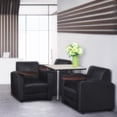 thumbnail image 2 of Nova Tablet Arm Vinyl Chair- Black/Java, 2 of 8