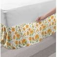 thumbnail image 2 of Flower Bed Skirt, Peony Bouquets Romantic Holiday Season Classic Old Days Floral Art, Elastic Bedskirt Dust Ruffle Wrap Around for Bedding Decor, 4 Sizes, Pale Orange Green White, by Ambesonne, 2 of 2