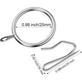 thumbnail image 2 of 1 in Metal Drapery Curtain Rings with Pin Hooks for Window Door Shower (Set of 40), 2 of 7