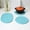 Light Blue, variant on Xhegex Woven Round Placemats for Heat Insulation - Durable Table Coasters for Dining and Kitchen Use