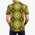 thumbnail image 4 of Daiia Yellow Mandala Pattern Men’s Polo Shirts,Solid Deck Shirt,Classic Fit, Breathable Cotton Polo for Casual and Sport Wear-Large, 4 of 9