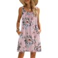 thumbnail image 1 of HOTOUCH Robe Femme 2024 Été Décontractée Robe T-Shirt Couverture de Plage Sans Manches Robe Débardeur avec Poches, 1 of 6