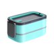 thumbnail image 2 of Fiambrera aislada de acero inoxidable | Caja Bento de doble capa con compartimentos divididos | Almacenamiento hermético de alimentos a prueba de fugas | Apto para microondas | Capacidad de 1400 ml, 2 of 5