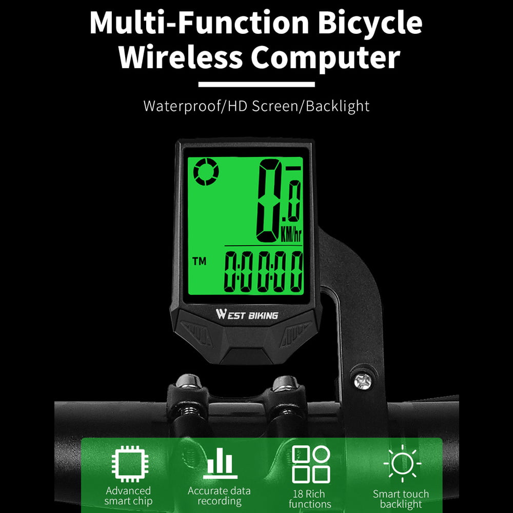 Pumprout Bicycle mtb Odometer,Speedometer Bike Computer Multifunction Waterproof LCD Screen Bicycle Mtb Odometer Stopwatch For Clyling
