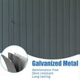 thumbnail image 4 of CoSoTower Backyard Storage Shed 11' X 12.5' with Galvanized Steel Frame & Windows, Outdoor Garden Shed Metal Utility Tool Storage Room with Lockable Door for Patio(Dark Gray), 4 of 9
