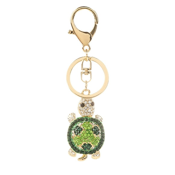 Fdelink a Keychain Keychain Turtle Diamond Turtle Keychain Key Ring Charm Diamond Keychain for Men and Women Green