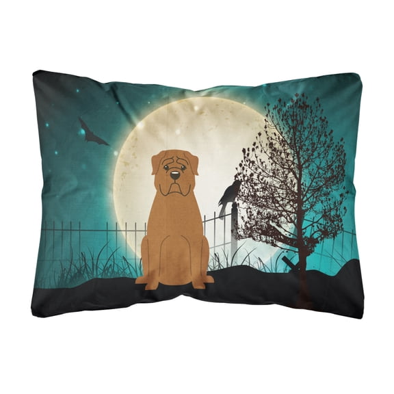 Carolines Treasures BB2263PW1216 Halloween Scary Dogue de Bourdeaux Canvas Fabric Decorative Pillow, 12H x16W,