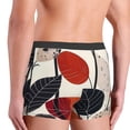thumbnail image 6 of Salouo Modern Abstract Leaf Pattern Print Men's Boxer Briefs,Breathable Underwear Elastic Waistband Briefs for Men -Small, 6 of 8
