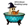 thumbnail image 2 of Ghost Bubble Bath Lamp, Cute Ghost Night Light, Halloween Ghosts Lamp Decor, Spooky Ghost Bathroom Halloween Lamps for Readers & Book Lover 15cm/6In 3PCS, 2 of 8