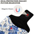 thumbnail image 3 of Haosy Ornate Chinoiserie Flower Golf Mallet Putter Cover Strong Magnetic Leather Golf Club Headcover Closure, 3 of 7