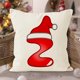 thumbnail image 2 of Puntoco Funda de almohada con letras navideñas, funda de almohada decorativa para sofá festivo, funda de cojín con estampado de lino, 2 of 4
