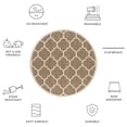 thumbnail image 6 of Safavieh Courtyard Alyssa Geometric Indoor/Outdoor Area Rug, Brown/Bone, 7'10" x 7'10" Round, 6 of 10