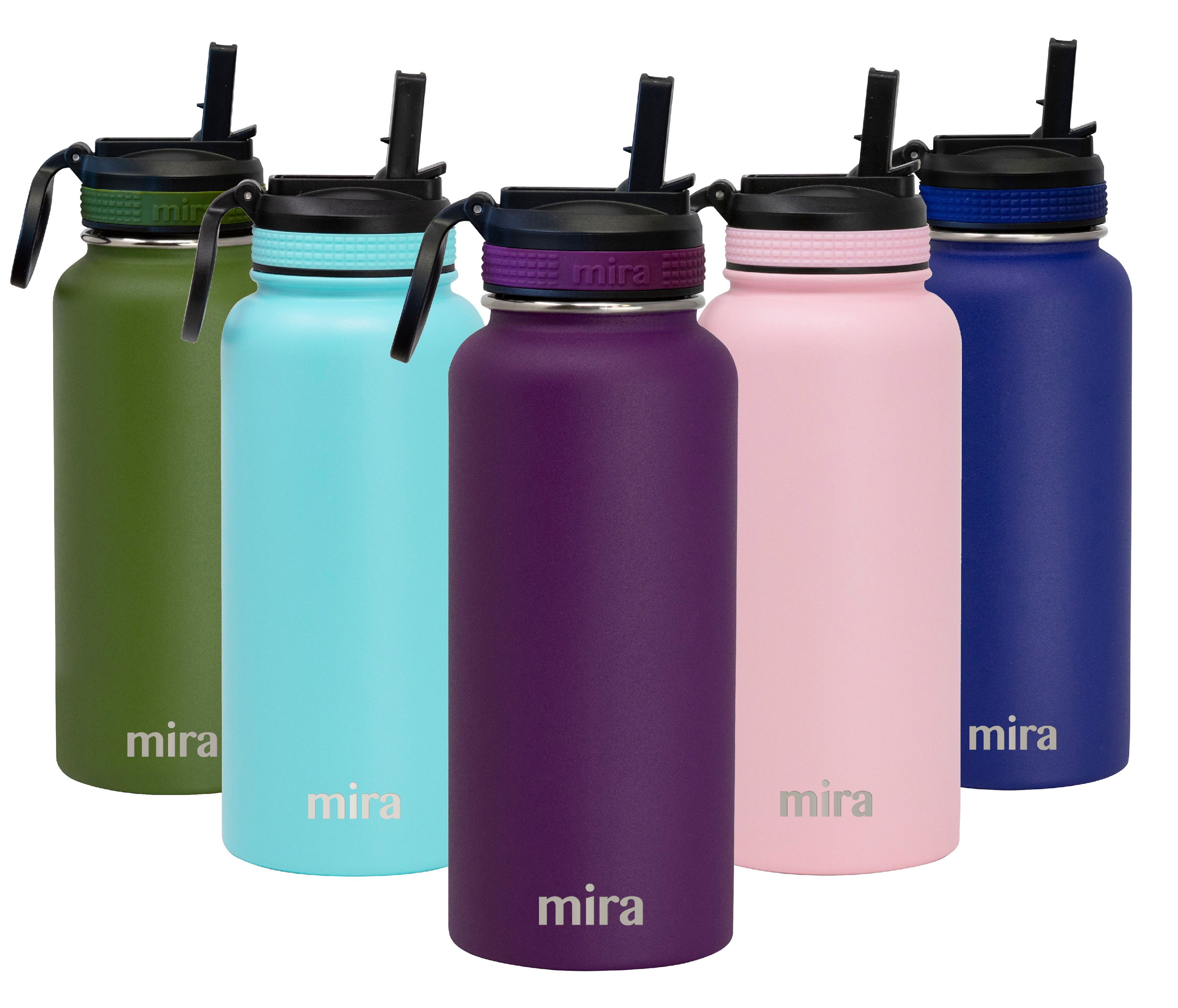 MIRA 32 oz Stainless Steel Water Bottle with Straw Lid Vacuum