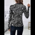 thumbnail image 4 of Blusas de de Larga para Mujer, Cuello Alto, Transparentes, para Salir, Ropa de Club. Gris S, 4 of 10