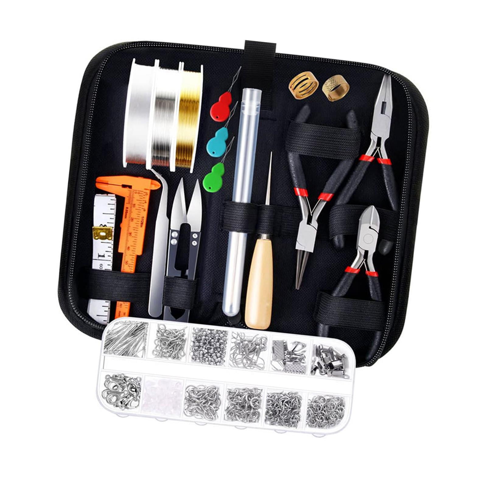 HILABEE Jewelry Making Supplies Jewelry Making Tools Set Threaders Jewelry Repair Tool for Hangmade Adults Crafting with Storage Case