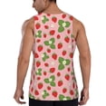 thumbnail image 3 of Fotbe Strawberries Pattern Men's Quick Dry Workout Tank Top Gym Muscle Tee Fitness Bodybuilding Sleeveless T Shirt Breathable Workout Shirt-Large, 3 of 9