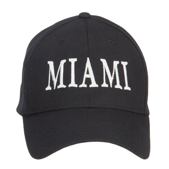 City of Miami Embroidered Cotton Cap - Black OSFM