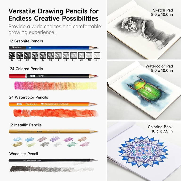 Shuttle Art 103 Piece Professional Drawing Kit photo 8