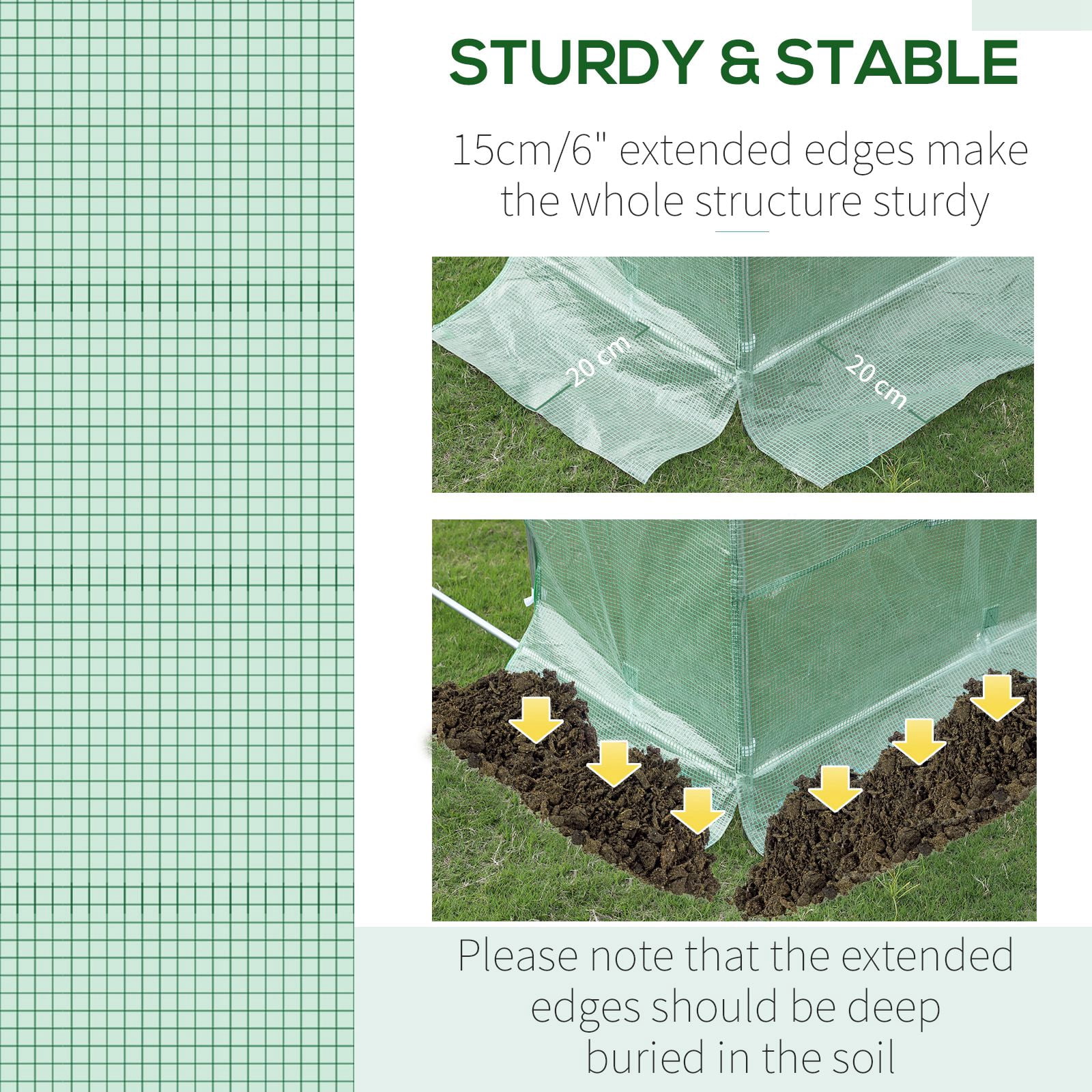 Outsunny 9.8' x 6.6' x 6.6' Greenhouse Cover Replacement, Green