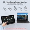 thumbnail image 3 of Monitor portátil InnoView de 15,6" con pantalla táctil, 1080P, HDMI y USB-C, 3 of 7