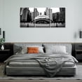 thumbnail image 2 of 3 Piece Chicago Cityscape Canvas Art Wall Decor The Cloud Gate in Millennium Park Picture Canvas Paintings Illinois Famous Scenery Modern Wall Art Stretched and Framed Ready to Hang, 12"x16"x3 Panels, 2 of 6