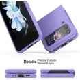thumbnail image 6 of for Samsung Galaxy Z Flip 4 Case (2022) with Hinge Protection, Sandstone Texture, Hard PC + Soft TPU Hybrid Protective Case for Galaxy Z Flip4 5G - Purple, 6 of 14