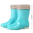 thumbnail image 3 of FRSASU Women's Mid‑Calf Waterproof Rain Boots Non‑Slip PVC Wellies Boots for Gardening Outdoor Rainy Winter Days Blue, 3 of 8