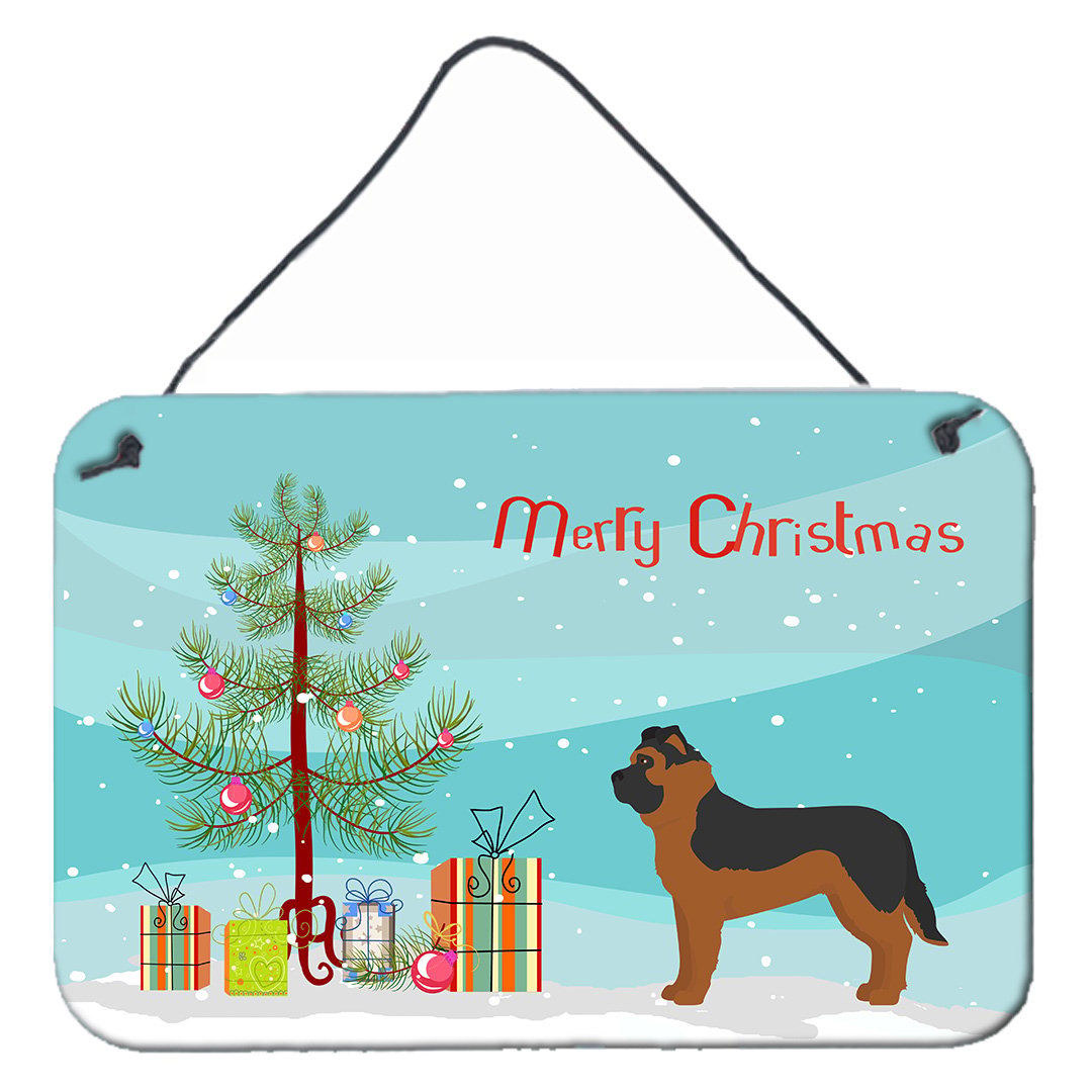 Multicolor, variant on Black German Shepherd Mastiff Mix Christmas Tree Wall or Door Hanging Prints