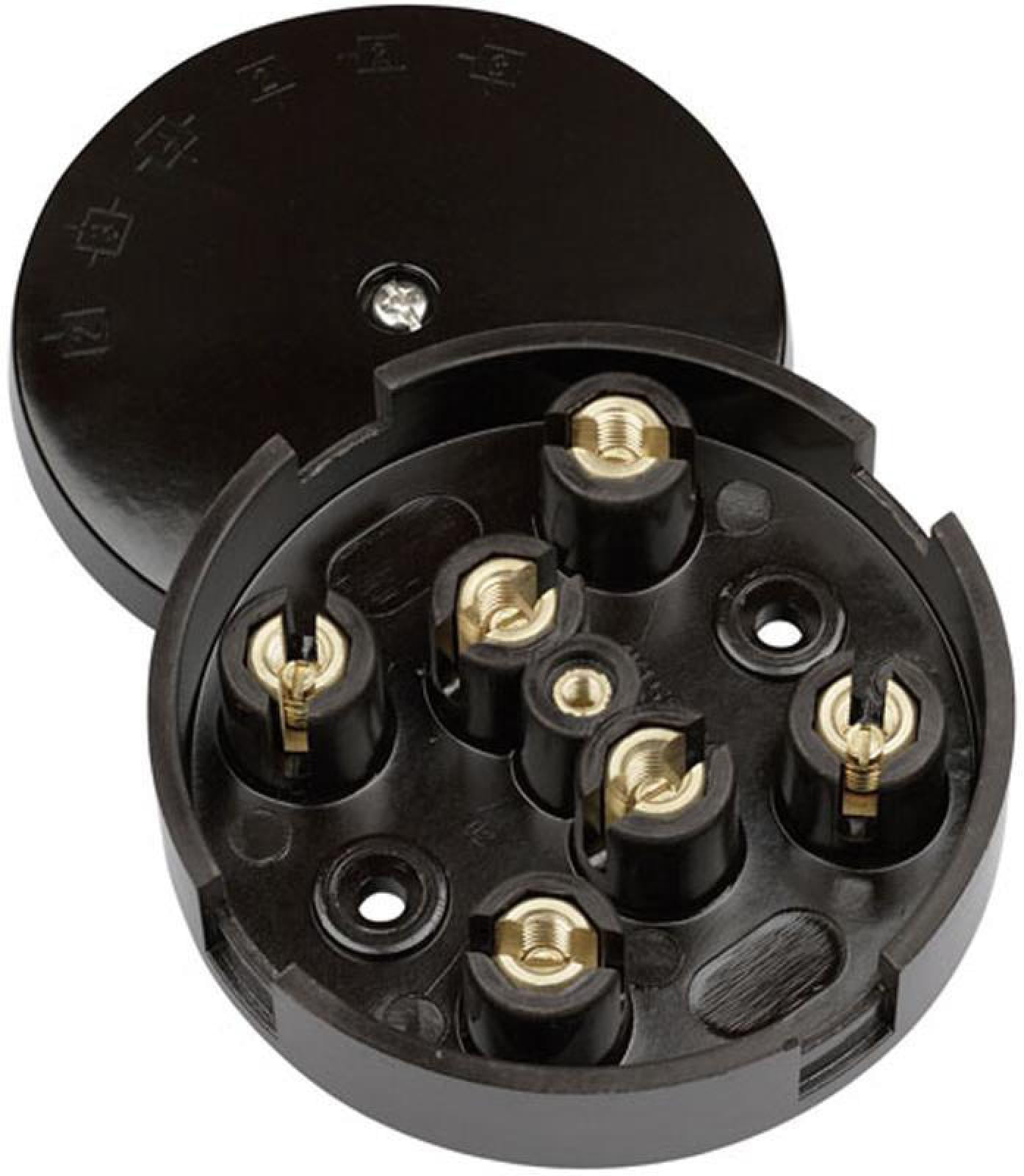 CLICK Heavy Duty Junction Box, 20A, 6x Terminals, Brown