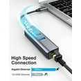 thumbnail image 5 of Duomigo USB-C Ethernet Adapter, 4-in-1 Gigabit RJ45 Network Hub with USB-C Thunderbolt 3 for MacBook Pro/Air, iPad Pro, and More, 5 of 7