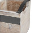 thumbnail image 4 of DecMode 12" x 5" Beige Mango Wood 3 Section Tray with Black Metal Handles, 1-Piece, 4 of 7