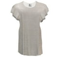 thumbnail image 1 of Plus size 5x Womens Essential Taupe Designer Print Tunic Tops Casual Ruffled Sleeve Shirts Blouses, 1 of 1